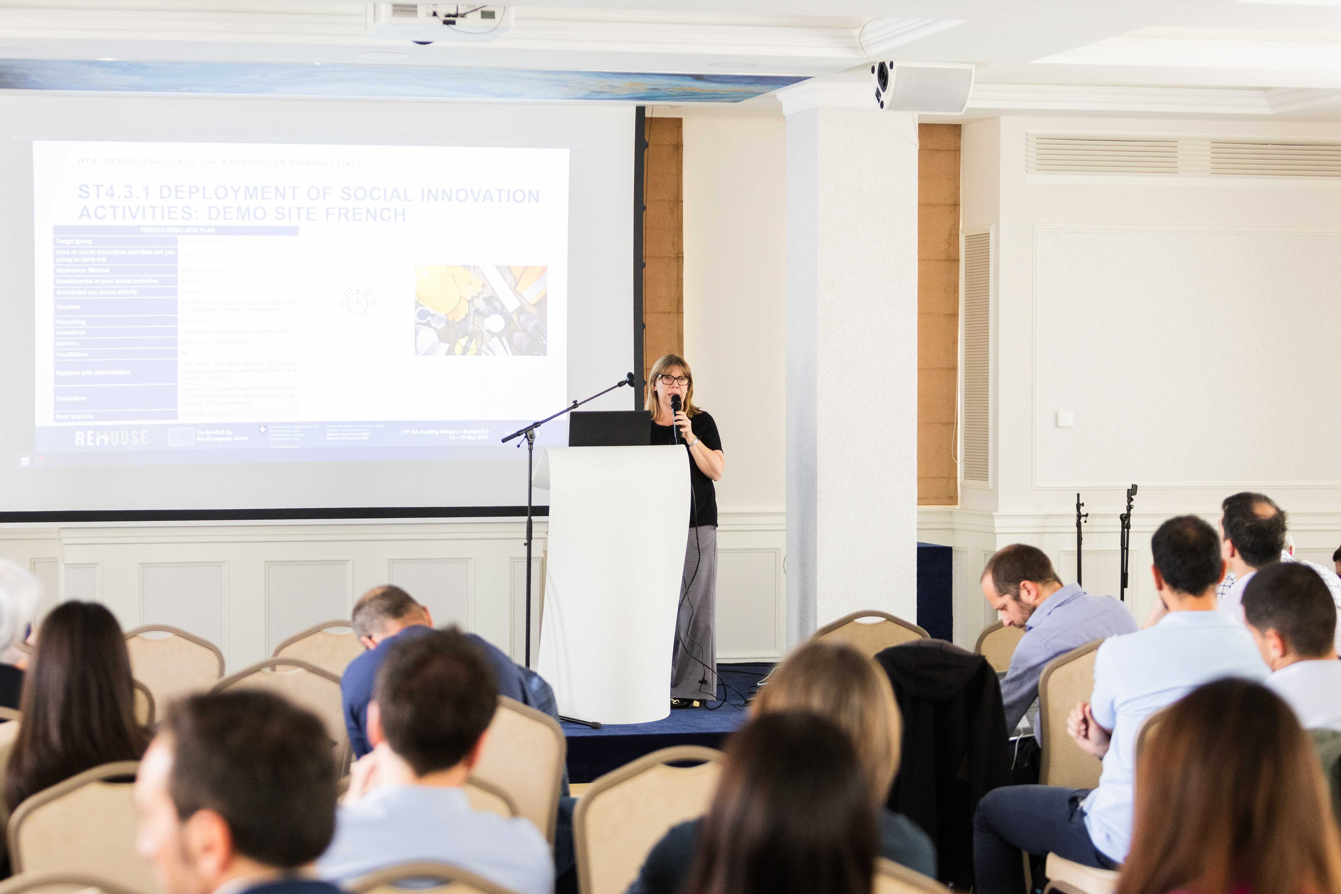 L'intervento della ricercatrice ENEA Monica Misceo alla terza assemblea generale del progetto REHOUSE