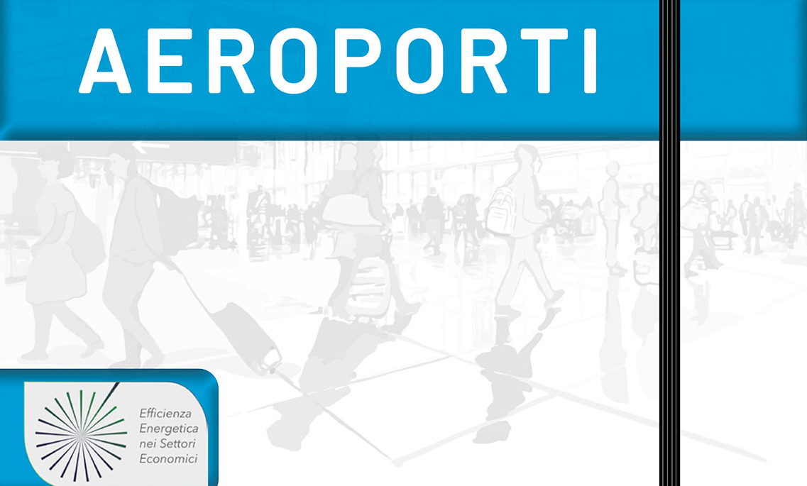 La copertina del quaderno dell'efficienza energetica dedicato agli aeroporti