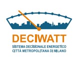 Il logo del servizio Deciwatt con la scritta "Sistema decisionale energetico Città Metropolitana di Milano"